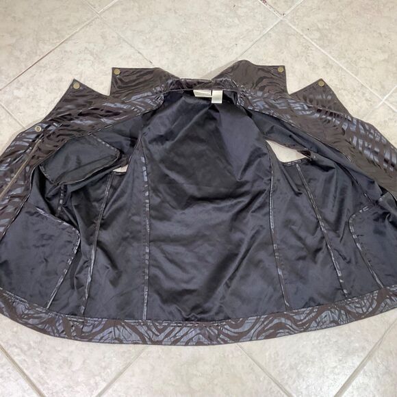 Zenergy Chicos Animal Print Moto Vest women’s Sz. 2 (US L ) Brown - Picture 4 of 8